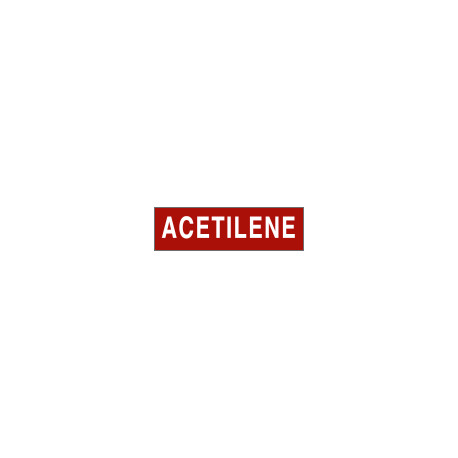 Etichetta adesiva fondo rossiccio ACETILENE