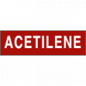 Etichetta adesiva fondo rossiccio ACETILENE