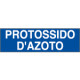 Etichetta adesiva fondo blu PROTOSSIDO D'AZOTO