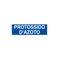 Etichetta adesiva fondo blu PROTOSSIDO D'AZOTO