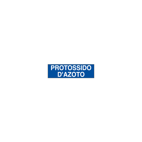 Etichetta adesiva fondo blu PROTOSSIDO D'AZOTO