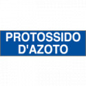 Etichetta adesiva fondo blu PROTOSSIDO D'AZOTO