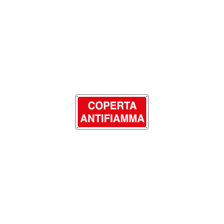 Cartello coperta antifiamma
