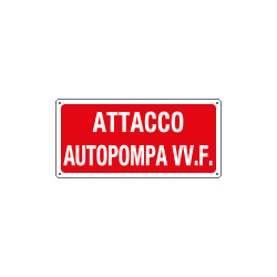 Cartello antincendio attacco autopompa