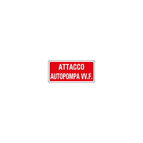 Cartello antincendio attacco autopompa