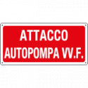 Cartello antincendio attacco autopompa