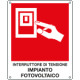 Etichetta adesiva Impianto in tensione IMPIANTO FOTOV