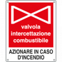 Cartello valvola interruttore combustibile azionare