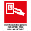 Etichetta adesiva interruttore elettrico monovrare