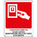 Cartello interruttore elettrico locale caldaia