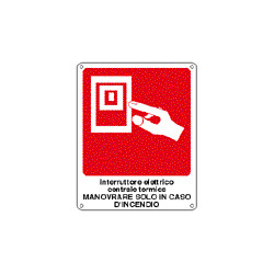 Cartello interruttore elettrico centrale termica