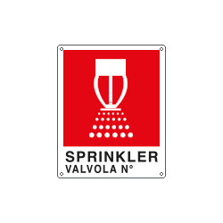 Cartello sprinkler valvola N.