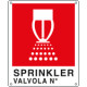 Cartello sprinkler valvola N.
