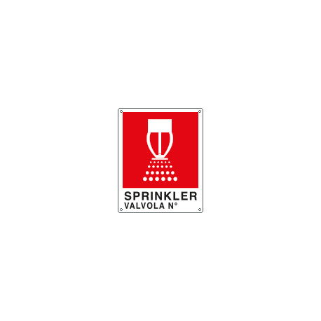 Cartello sprinkler valvola N.