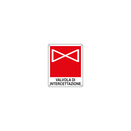 Etichetta adesiva valvola intercettazione