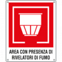 Cartello area presenza rilevatore fumo