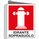Cartello bifacciale simbolo idrante soprasuolo