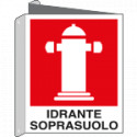 Cartello bifacciale simbolo idrante soprasuolo