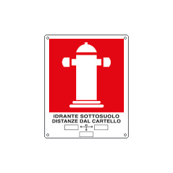 Cartello Idrante sottosuolo distanze dal