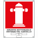 Cartello "idrante sottosuolo distanze dal cartello"