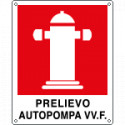 Cartello prelievo autopompa VVF
