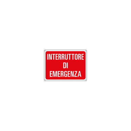 Cartello INTERRUTTORE DI EMERGENZA