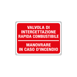 Cartello informazione VALVOLA INTERC RAP. COMBUST