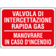 Cartello informazione VALVOLA INTERC RAP. GAS