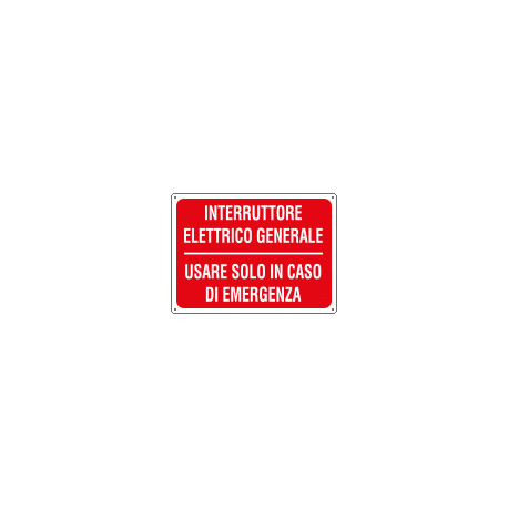 Cartello informazione Int. elettr. gen. usare solo in