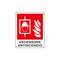 Cartello ascensore antincendio
