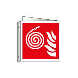 Cartello bifacciale simbolo idrante F019