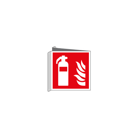 Cartello bifacciale estintore EN ISO 7010