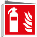 Cartello bifacciale estintore EN ISO 7010