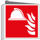 Cartello bifacciale solo simbolo attrezzature antincendio EN ISO 7010
