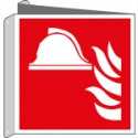 Cartello bifacciale solo simbolo attrezzature antincendio EN ISO 7010