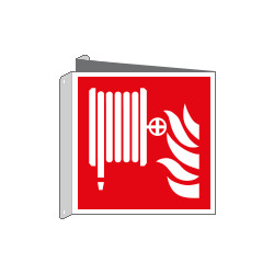 Cartello bifacciale naspo solo simbolo EN ISO 7010