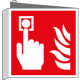 Cartello bifacciale allarme antincendio solo simbolo EN ISO 7010