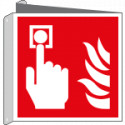 Cartello bifacciale allarme antincendio solo simbolo EN ISO 7010