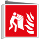 Cartello bifacciale coperta antifiamma solo simbolo EN ISO 7010