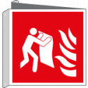 Cartello bifacciale coperta antifiamma solo simbolo EN ISO 7010
