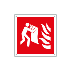 Cartello antincendio coperta antifiamma solo simbolo EN ISO 7010