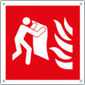 Cartello antincendio coperta antifiamma solo simbolo EN ISO 7010