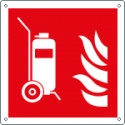 Cartello antincendio estintore carrellato EN ISO 7010 F009