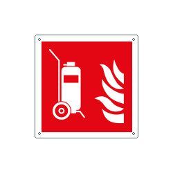 Cartello antincendio estintore carrellato EN ISO 7010 F009