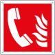 Cartello antincendio telefono solo simbolo EN ISO 7010