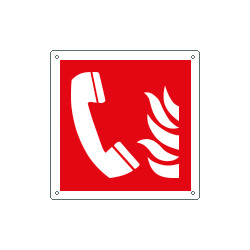 Cartello antincendio telefono solo simbolo EN ISO 7010
