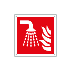 Cartello antincendio sistema estinzione incendio ad acqua EN ISO 7010