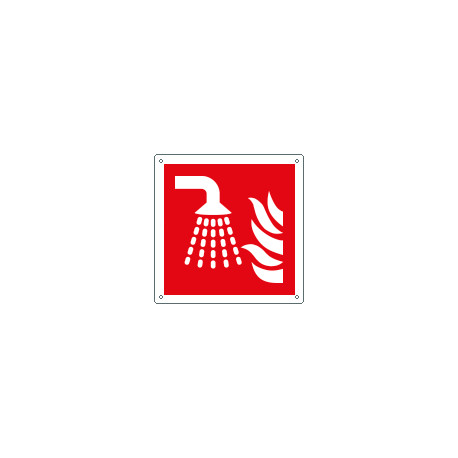 Cartello antincendio sistema estinzione incendio ad acqua EN ISO 7010