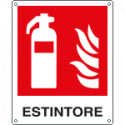 Cartello alluminio piano estintore EN ISO 7010 F001