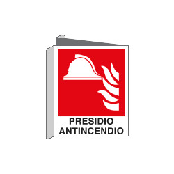 Cartello bifacciale presidio antintincendio EN ISO 7010